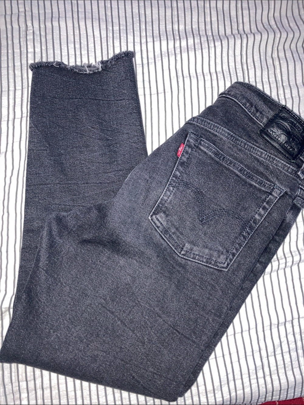 Levi's Button jeans with raw hem